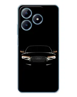 Чехол для Realme C63 4G с картинкой «Audi — ночной контур»