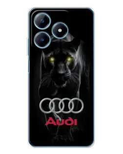 Чехол для Realme C63 4G с картинкой «Пантера и Audi»