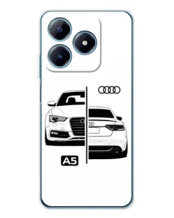 Чехол для Realme C63 4G с картинкой «Audi — контрастный дизайн»