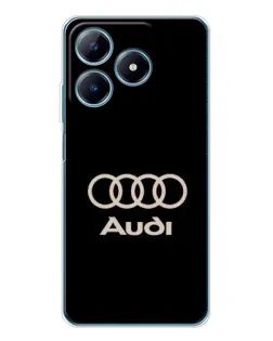 Чехол для Realme C63 4G с картинкой «Audi — золотой логотип»