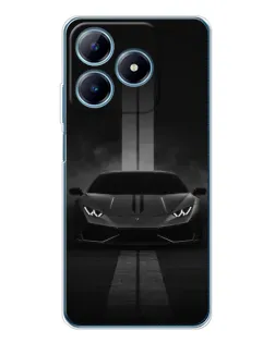 Чехол для Realme C63 4G с картинкой «Lamborghini симметрия дорог»