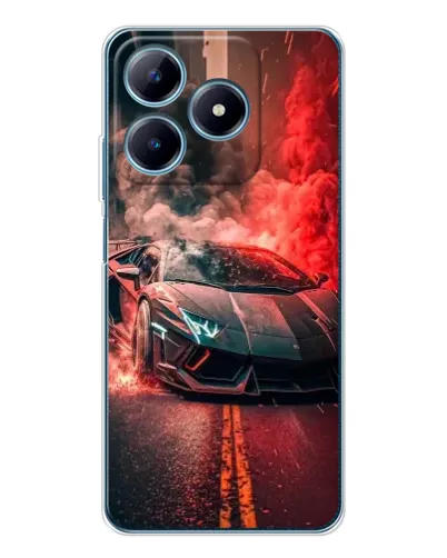 Чехол для Realme C63 4G с картинкой «Lamborghini красный дым» Чехол для Realme C63 4G с картинкой «Lamborghini красный дым»