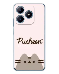 Чохол для Realme C63 4G з картинкою «Pusheen логотип»
