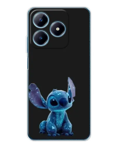 Чехол для Realme C63 4G с картинкой «Стич на черном»