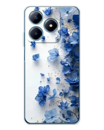 Чохол для Realme C63 4G з картинкою «Блакитний квітковий каскад»
