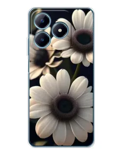 Чохол для Realme C63 4G з картинкою «Білі маргаритки макро»