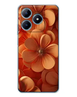 Чохол для Realme C63 4G з картинкою «Помаранчева макро квітка»