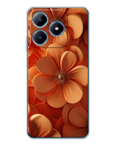 Чохол для Realme C63 4G з картинкою «Помаранчева макро квітка»