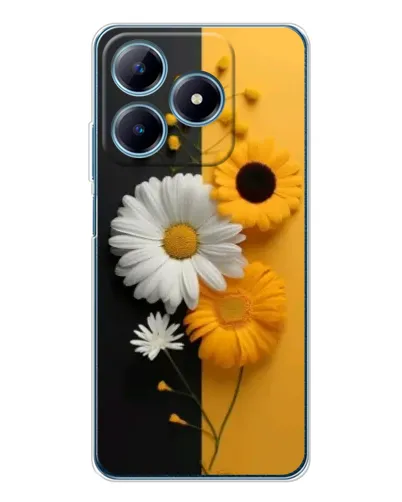 Чохол для Realme C63 4G з картинкою «Соняшник та ромашка»