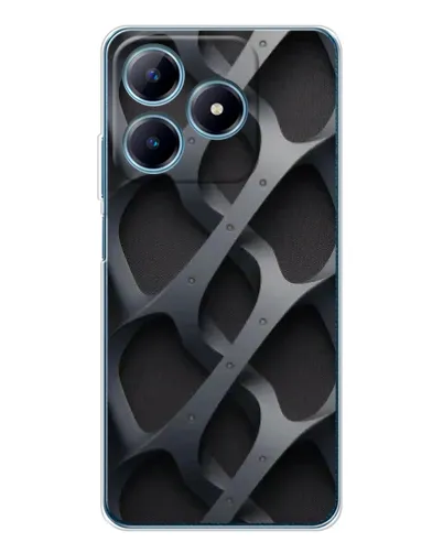 Чохол для Realme C63 4G з картинкою «Об'ємне сіре плетіння»