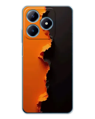 Чохол для Realme C63 4G з картинкою «Помаранчевий розлом»