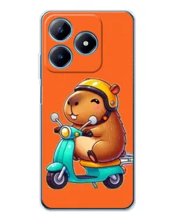 Чехол для Realme C63 4G с картинкой «Капибара на скутере» Чехол для Realme C63 4G с картинкой «Капибара на скутере»