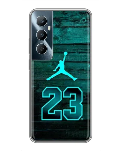 Чехол для Realme C65 с картинкой «Jordan Cyan 23»