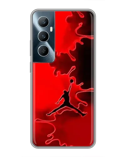 Чехол для Realme C65 с картинкой «Jordan Red Smoke»