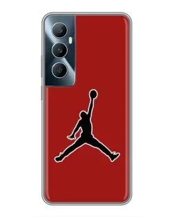 Чехол для Realme C65 с картинкой «Jordan Red Back»