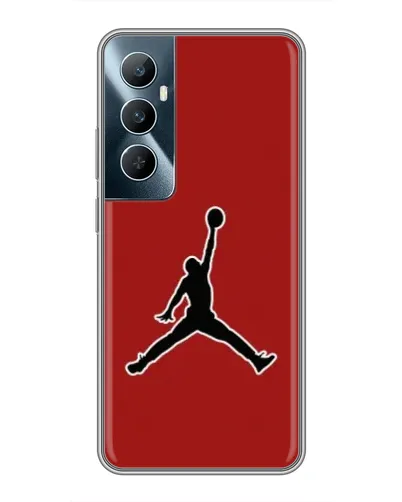 Чехол для Realme C65 с картинкой «Jordan Red Back»