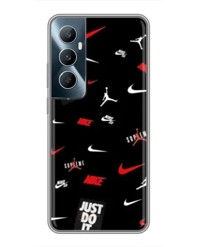 Чехол для Realme C65 с картинкой «Nike Mix Pattern»