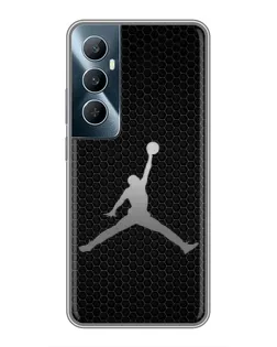 Чехол для Realme C65 с картинкой «Jordan Dark Carbon»
