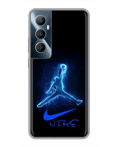 Чехол для Realme C65 с картинкой «Jordan Neon Blue»