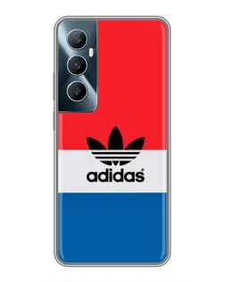 Чехол для Realme C65 с картинкой «Ретро блоки Adidas»