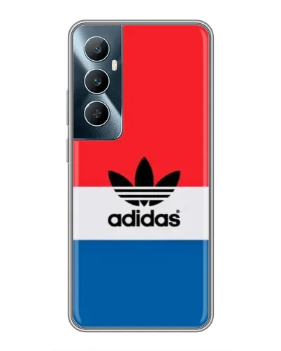 Чехол для Realme C65 с картинкой «Ретро блоки Adidas»