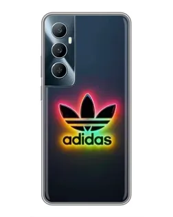 Чехол для Realme C65 с картинкой «Неоновый Adidas»