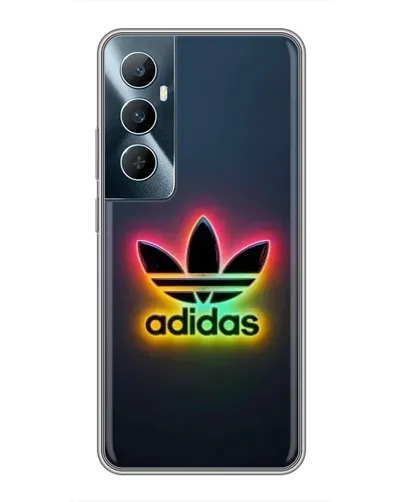 Чехол для Realme C65 с картинкой «Неоновый Adidas»