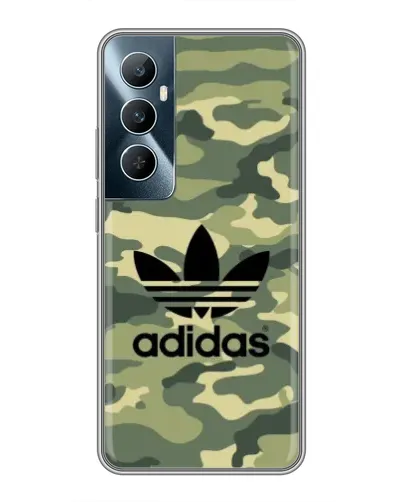 Чехол для Realme C65 с картинкой «Милитари стиль Adidas»