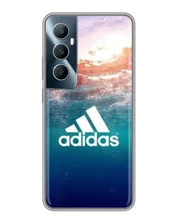 Чехол для Realme C65 с картинкой «Океанская глубина адидас»
