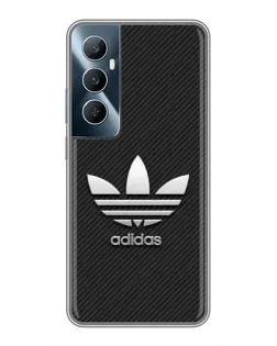 Чехол для Realme C65 с картинкой «Adidas Карбоновая текстура»