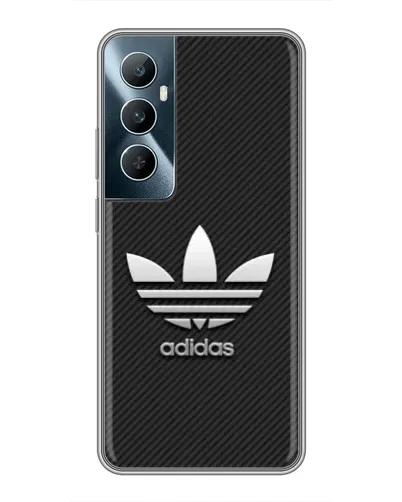 Чехол для Realme C65 с картинкой «Adidas Карбоновая текстура»