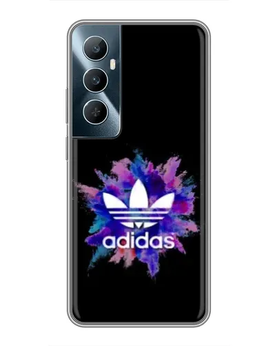 Чехол для Realme C65 с картинкой «Взрыв красок Adidas»