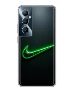 Чохол для Realme C65 з картинкою «Неоновий контур Nike»