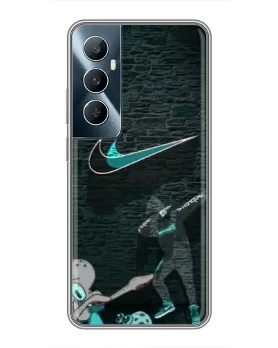 Чехол для Realme C65 с картинкой «Спортивный арт Nike»