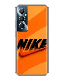 Чохол для Realme C65 з картинкою «Помаранчевий драйв Nike»