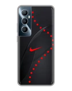 Чехол для Realme C65 с картинкой «Абстрактный дизайн Nike»