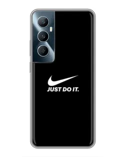 Чехол для Realme C65 с картинкой «Минимализм от Nike»
