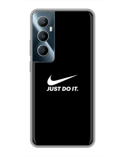 Чехол для Realme C65 с картинкой «Минимализм от Nike»