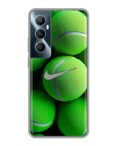Чехол для Realme C65 с картинкой «Теннисные мячи Найк»