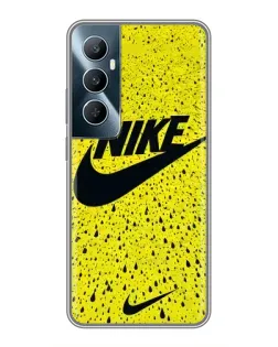 Чехол для Realme C65 с картинкой «Желтый текстурный Nike»