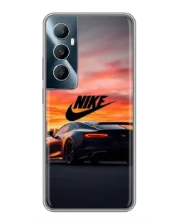 Чехол для Realme C65 с картинкой «Nike и суперкар»