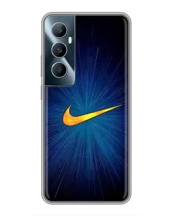 Чехол для Realme C65 с картинкой «Синий пульс Nike»