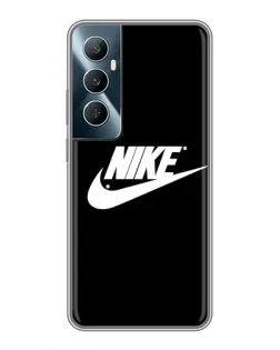 Чехол для Realme C65 с картинкой «Мазки краски Nike»