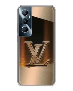 Чехол для Realme C65 с картинкой «LV — золотое сияние»