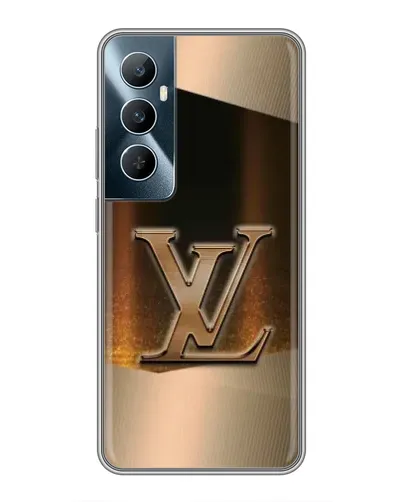 Чехол для Realme C65 с картинкой «LV — золотое сияние»