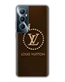 Чехол для Realme C65 с картинкой «LV — золотая печать»