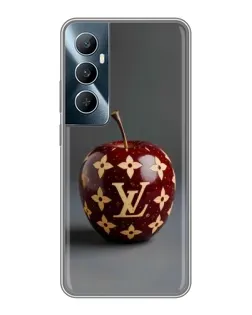 Чехол для Realme C65 с картинкой «Красное яблоко LV»