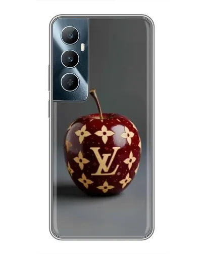 Чехол для Realme C65 с картинкой «Красное яблоко LV»
