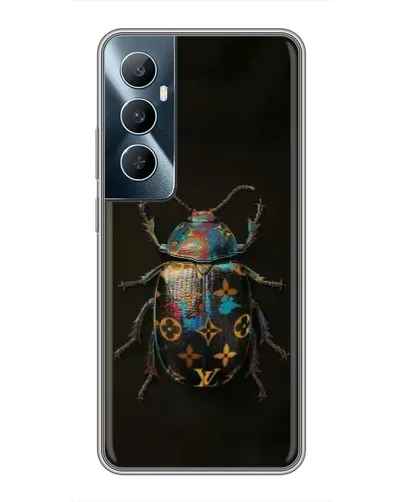 Чехол для Realme C65 с картинкой «LV — мраморный принт»