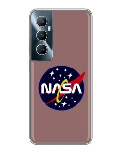 Чехол для Realme C65 с картинкой «NASA — ретро космос»